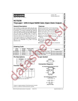 NC7SZ38L6X datasheet  